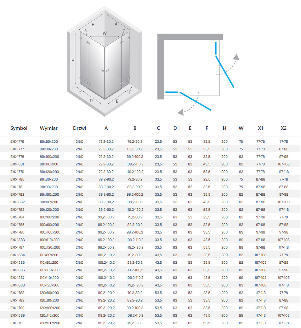 New Trendy Eventa kabina rysunek techniczny